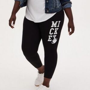 Torrid Disney Mickey Mouse Ready Set Go Black Crop Legging